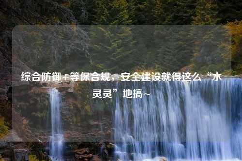 综合防御+等保合规，安全建设就得这么“水灵灵”地搞~