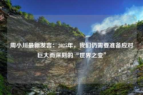 周小川最新发言：2025年，我们仍需要准备应对巨大而深刻的“世界之变”