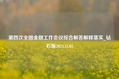 第四次全国金融工作会议综合解答解释落实_钻石版2024.11.03