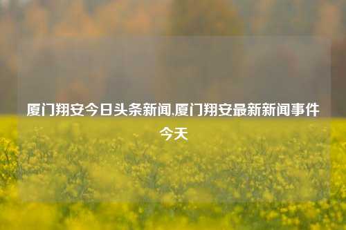 厦门翔安今日头条新闻,厦门翔安最新新闻事件今天