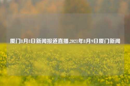 厦门8月8日新闻报道直播,2021年8月9日厦门新闻