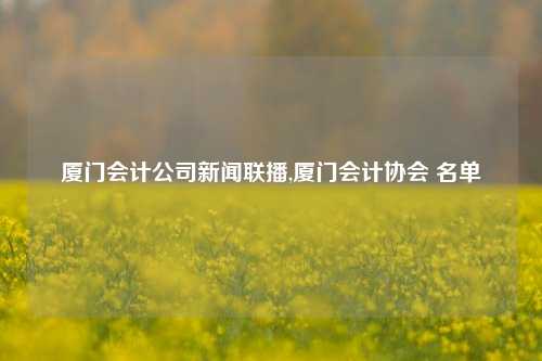 厦门会计公司新闻联播,厦门会计协会 名单