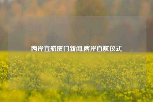 两岸直航厦门新闻,两岸直航仪式