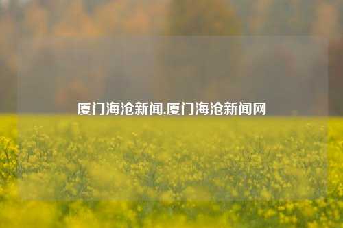 厦门海沧新闻,厦门海沧新闻网