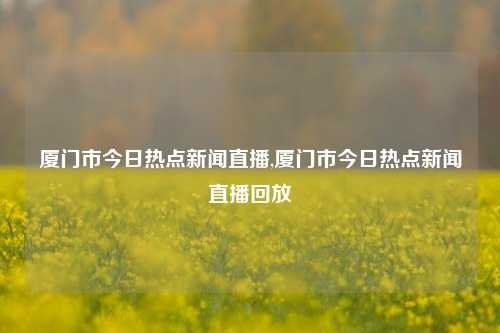 厦门市今日热点新闻直播,厦门市今日热点新闻直播回放