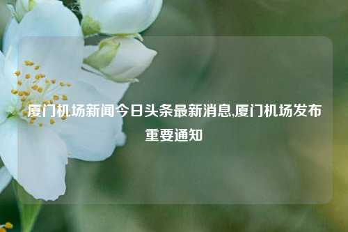 厦门机场新闻今日头条最新消息,厦门机场发布重要通知