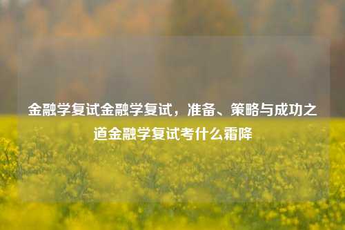 金融学复试金融学复试，准备、策略与成功之道金融学复试考什么霜降