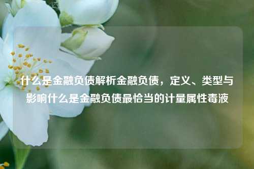 什么是金融负债解析金融负债，定义、类型与影响什么是金融负债最恰当的计量属性毒液