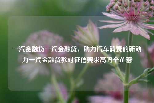 一汽金融贷一汽金融贷，助力汽车消费的新动力一汽金融贷款对征信要求高吗辛芷蕾