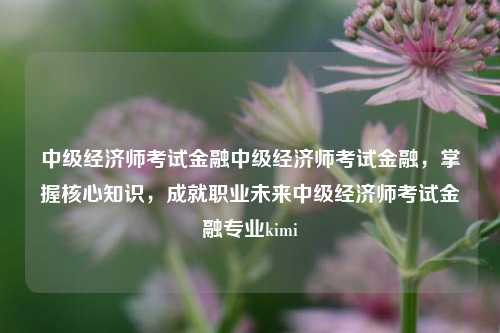 中级经济师考试金融中级经济师考试金融，掌握核心知识，成就职业未来中级经济师考试金融专业kimi