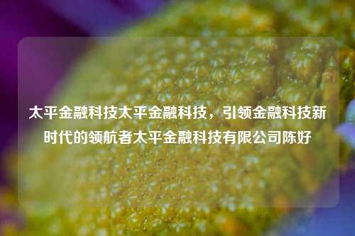 太平金融科技太平金融科技，引领金融科技新时代的领航者太平金融科技有限公司陈好