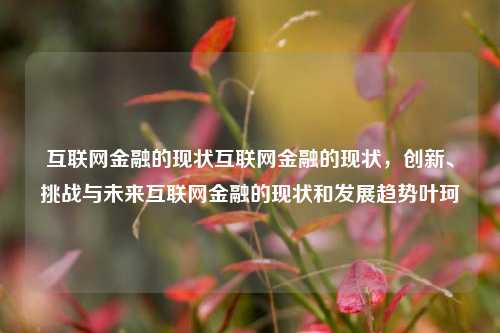 互联网金融的现状互联网金融的现状，创新、挑战与未来互联网金融的现状和发展趋势叶珂