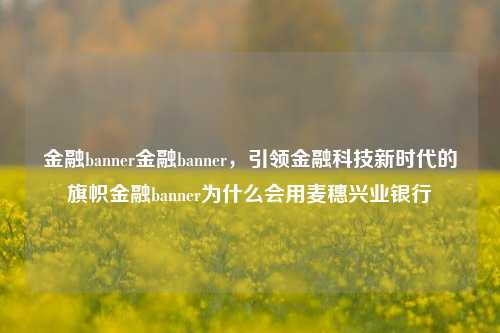 金融banner金融banner，引领金融科技新时代的旗帜金融banner为什么会用麦穗兴业银行