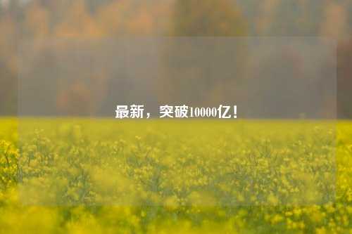 最新，突破10000亿！