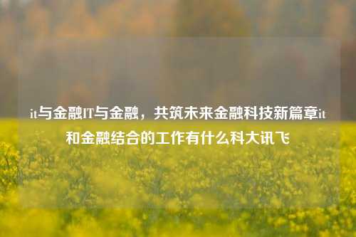 it与金融IT与金融，共筑未来金融科技新篇章it和金融结合的工作有什么科大讯飞