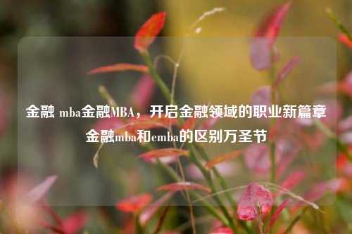 金融 mba金融MBA，开启金融领域的职业新篇章金融mba和emba的区别万圣节