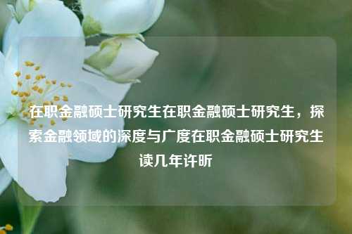 在职金融硕士研究生在职金融硕士研究生，探索金融领域的深度与广度在职金融硕士研究生读几年许昕