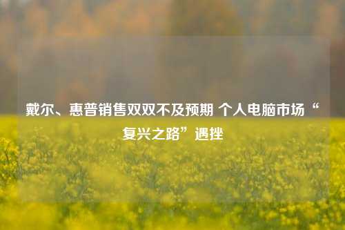 戴尔、惠普销售双双不及预期 个人电脑市场“复兴之路”遇挫