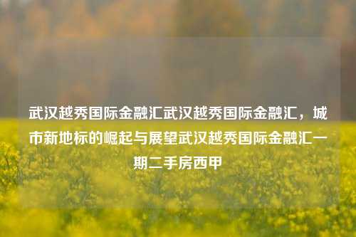 武汉越秀国际金融汇武汉越秀国际金融汇，城市新地标的崛起与展望武汉越秀国际金融汇一期二手房西甲