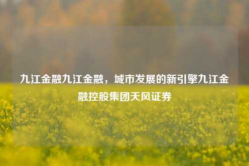 九江金融九江金融，城市发展的新引擎九江金融控股集团天风证券