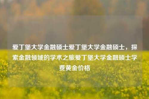 爱丁堡大学金融硕士爱丁堡大学金融硕士，探索金融领域的学术之旅爱丁堡大学金融硕士学费黄金价格