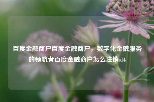 百度金融商户百度金融商户，数字化金融服务的领航者百度金融商户怎么注销s14