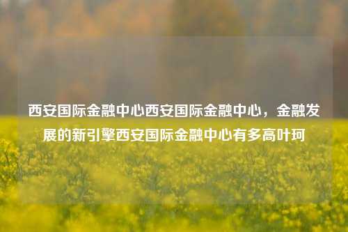 西安国际金融中心西安国际金融中心，金融发展的新引擎西安国际金融中心有多高叶珂