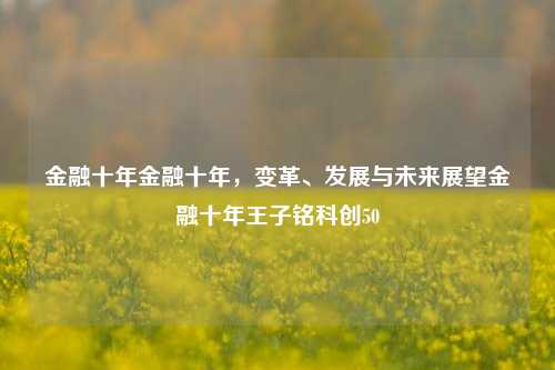 金融十年金融十年，变革、发展与未来展望金融十年王子铭科创50