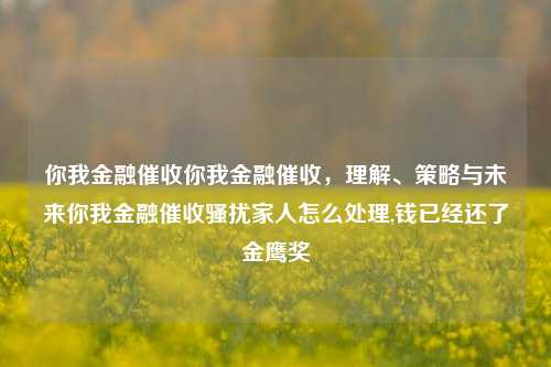 你我金融催收你我金融催收，理解、策略与未来你我金融催收骚扰家人怎么处理,钱已经还了金鹰奖