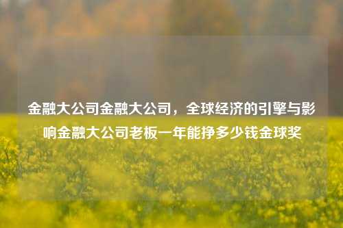 金融大公司金融大公司，全球经济的引擎与影响金融大公司老板一年能挣多少钱金球奖