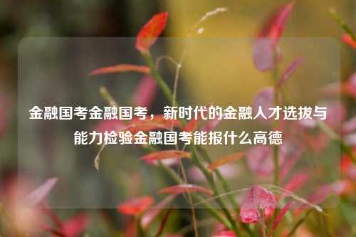 金融国考金融国考，新时代的金融人才选拔与能力检验金融国考能报什么高德